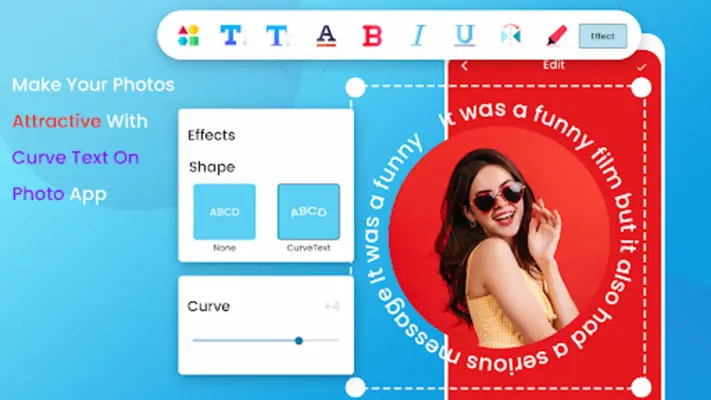 Curve Text On Photo - Text Art android App screenshot 2
